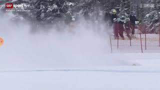 Emanuele Buzzi crashed in Lake Louise Downhill 21/22