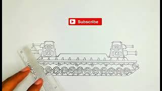 How to draw a KV 44 tank | Homeanimations |Cartoon about tank