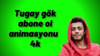  4K -TUGAY GÖK ABONE OL ANİMASYONU GREEN SCREEN -