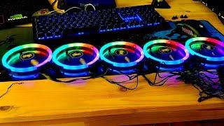 Корпусные вентиляторы Aigo DR12 RGB  Кулер с подсветкой для компьютера с AliExpress