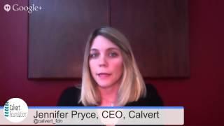 Jennifer Pryce, CEO of the Calvert Foundation, with Forbes Contributor Devin Thorpe