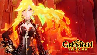 Mavuika The Pyro Archon First Appearance Cinematic Cutscene Genshin Impact 5.0