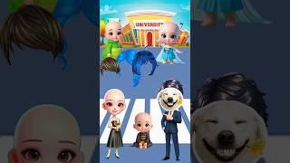 Finding the Best Hair for My Bald Family!  #funny #cartoon #animation #shorts