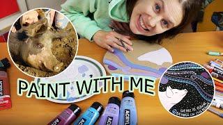 Paint with me - Acrylic paint tutorial with vegan art materials