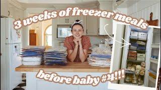 Prepping 3 WEEKS of Scratch-Made Freezer Meals Before Baby! // Suppers, Breakfasts, Snacks + Recipes