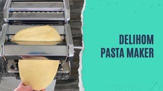 Delihom Pasta Maker Review, Test |  Stainless Steel Pasta Machine, Cutter, Hand Crank