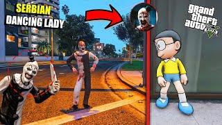 Nobita  Found SERBIAN DANCING LADY in GTA 5 | Shinchan and Nobita Find SERBIAN DANCING LADY GTA V