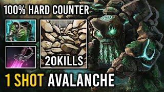 WTF 1 Shot Avalanche Solo Mid Hyper Carry Tiny Hard Counter ALL Dota 2