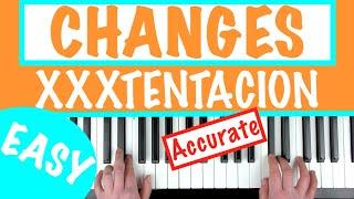 How to play CHANGES - XXXTENTACION SLOW Easy Piano Tutorial