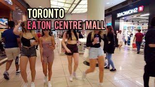 Toronto Saturday Eaton Centre Mall Walking Tour Canada 4k