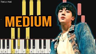 BTS Jin - I’ll Be There | MEDIUM Piano Tutorial by Pianella Piano