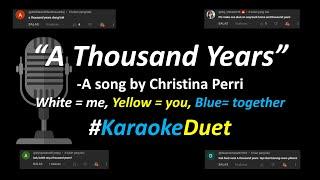 Christina Perri - A Thousand Years (Duet Karaoke Version) | Cover | #duetkaraoke #singwithme