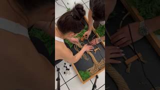 DIY moss wall art #shorts#asmr#diy#diycrafts#moss#wallart#creative#diyprojects#satisfying