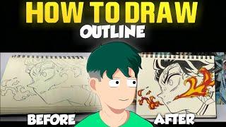 Draw Outline Perfectly | How To Outline Your Drawing Easily