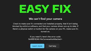 Fix We can't find your camera Error 0xA00F4244 in Windows 11/10  | How To Solve Camera Not Working