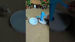 Mini hand pump project water with cow video diy tractor #shorts #54