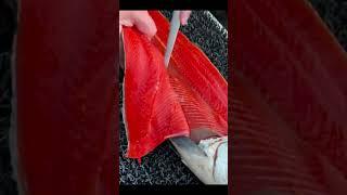 Bright Red Fish Meat! The Most Satisfying Filet Process!  #fillet #fish #statisfying #shorts