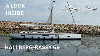 Hallberg-Rassy 69. A Look Inside. A quick tour down below of this fabulous yacht!