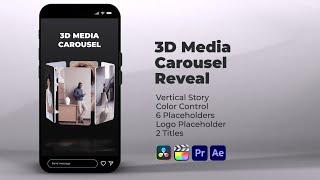 3D Media Carousel Reveal for DaVinci Resolve | After Effects | Premiere Pro