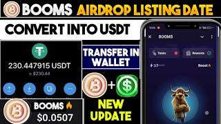 Booms token withdrawal update || Booms Airdrop new updates || booms token trade rush updates