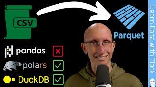 Exporting CSV files to Parquet with Pandas, Polars, and DuckDB