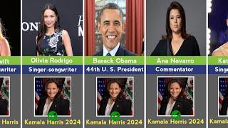 Hollywood Celebrities Endorsing Kamala Harris #comparison