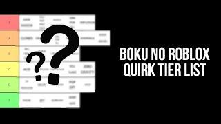 Boku No Roblox Quirk Tier List (MY OPINION) | Boku No Roblox Remastered