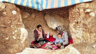 Hope in the half made cave: a shelter for orphan girls against cold and floods