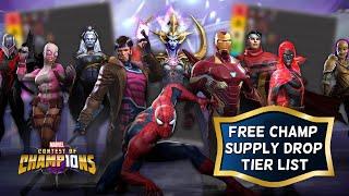 Supply Drop 10x10 FREE Champ Tier List | The Best to Rank | Marvel Contest of Champions