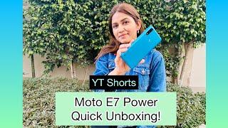 Moto E7 Power Quick Unboxing!