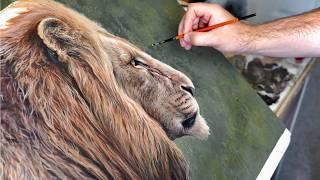 Never Give Up On Your Art Do This Instead… Acrylic Painting Lion Vlog Part 2