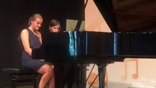 Johanna Sophie Meisel, Klavier und Pauline Emma Meisel, Klavier - J Chr  Bach, Sonate A Dur 1