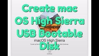 How to Create mac OS High Sierra 10.13 USB Bootable Disk?