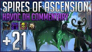 +21 Mythic Spires of Ascension Havoc DH POV Guide/Commentary Season 3 Encrypted Tyran Venthyr CoH