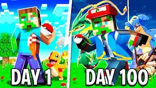 I Survived 100 DAYS In Minecraft Pixelmon... This Is What Happened