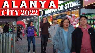 alanya city center walking tour 2022 ! antalya turkey holiday !  alanya street travel 4k video