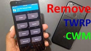 How to remove TWRP or CWM recovery & Install stock Recovery