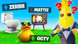 CHI SI NASCONDE MEGLIO VINCE 10.000 V-BUCKS!  CHALLENGE con MATTIZ ZERBI E OCTY - FORTNITE