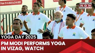 World Yoga Day 2025: Prime Minister Modi Performs Yoga In Vizag, Thousands Participate