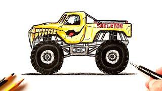 Как нарисовать Монстр Трак | Monster Truck drawing