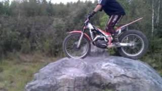 Stephen on his trials bike.