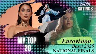 National Finals | Eurovision 2025 | My top 20