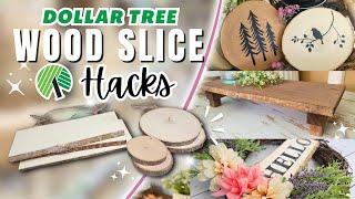 Grab Dollar Tree Wood Slice For These Genius DIYS   Under 5 Minute RUSTIC Decor