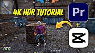 Free Fire HDR Sharpen Quality Tutorial For Pc & Android | Adobe Premiere Pro | Capcut (2024)