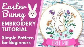  Easter Bunny  FREE Hand Embroidery Pattern for Beginners (Part 3)