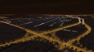 X-Plane 11.55: Amazing Night Lights on Approach