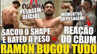 RAMON NÃO SABE BRINCAR! SACOU SHAPE NA PESAGEM OFICIAL DO OLYMPIA E BUGOU GERAL! BRANDÃO CONFIANTE