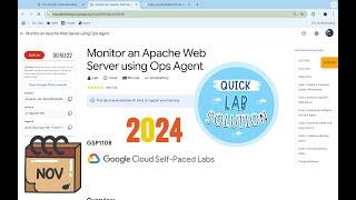 Monitor an Apache Web Server using Ops Agent | #qwiklabs | #GSP1108 | [With Explanation️]