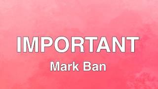 IMPORTANT - Official Song - Mark Ban - Lyrics Video