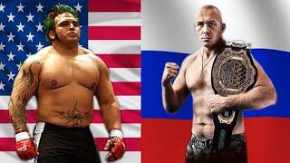 Russian fighter knocked out Titan from the USA! Impressive muscles did not help the huge American!